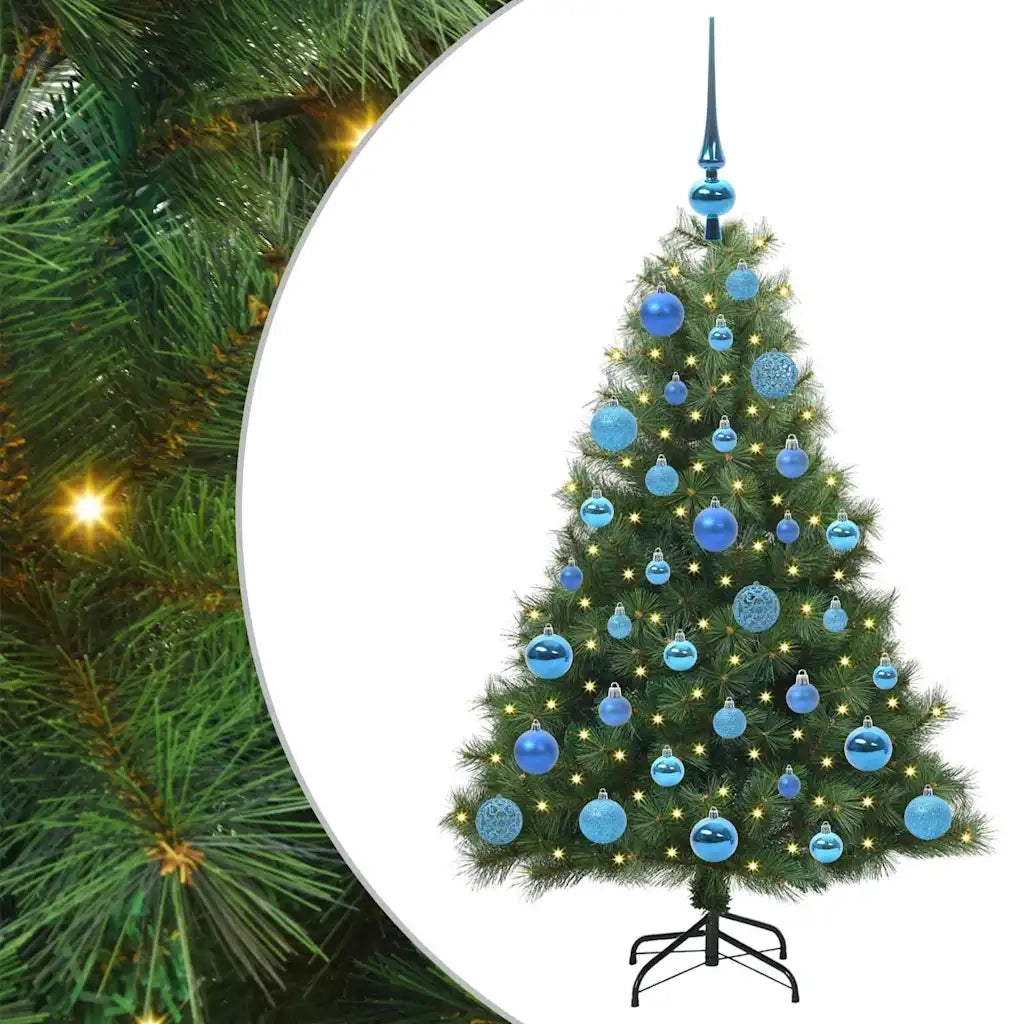 Albero di Natale artificiale con 150 LED Verde 120 cm PE e PVC 3397764