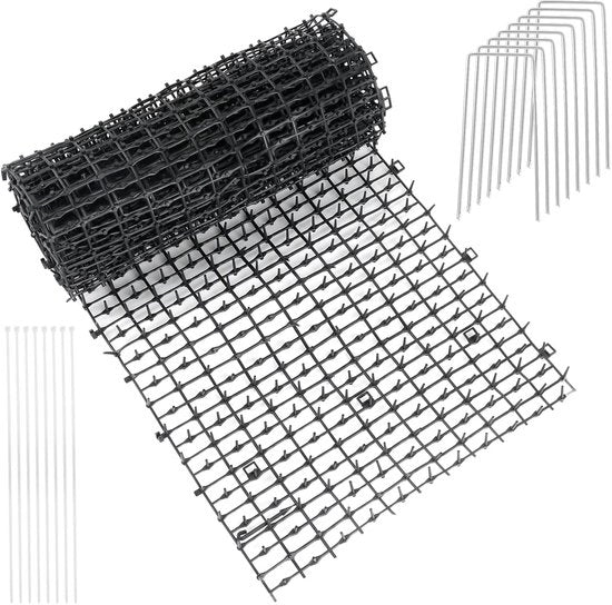 Matto di protezione per gatti 30 x 200 cm - plastica - inferriata - matto antipulci - 8 spine - spine di sicurezza con testa rotonda - matto per spaventare animali