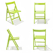 SEDIA PIEGHEVOLE in legno LIBERTY VERDE 4 pezzi