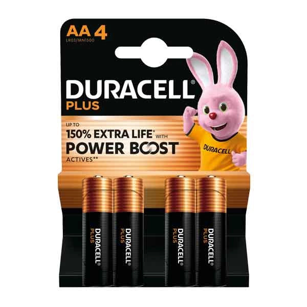 PILE 'PLUS POWER BOOST' STILO Blister 4 Pezzi - 20 pezzi- DURACELL