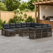Set Divano da Giardino 13 pcs Grigio polyrattan 3436214