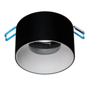 Polla portafaretto tondo nero bianco plafoniera incasso 7cm luce soffitto vetrina ufficio supporto lampade LED GU10 GU5.3