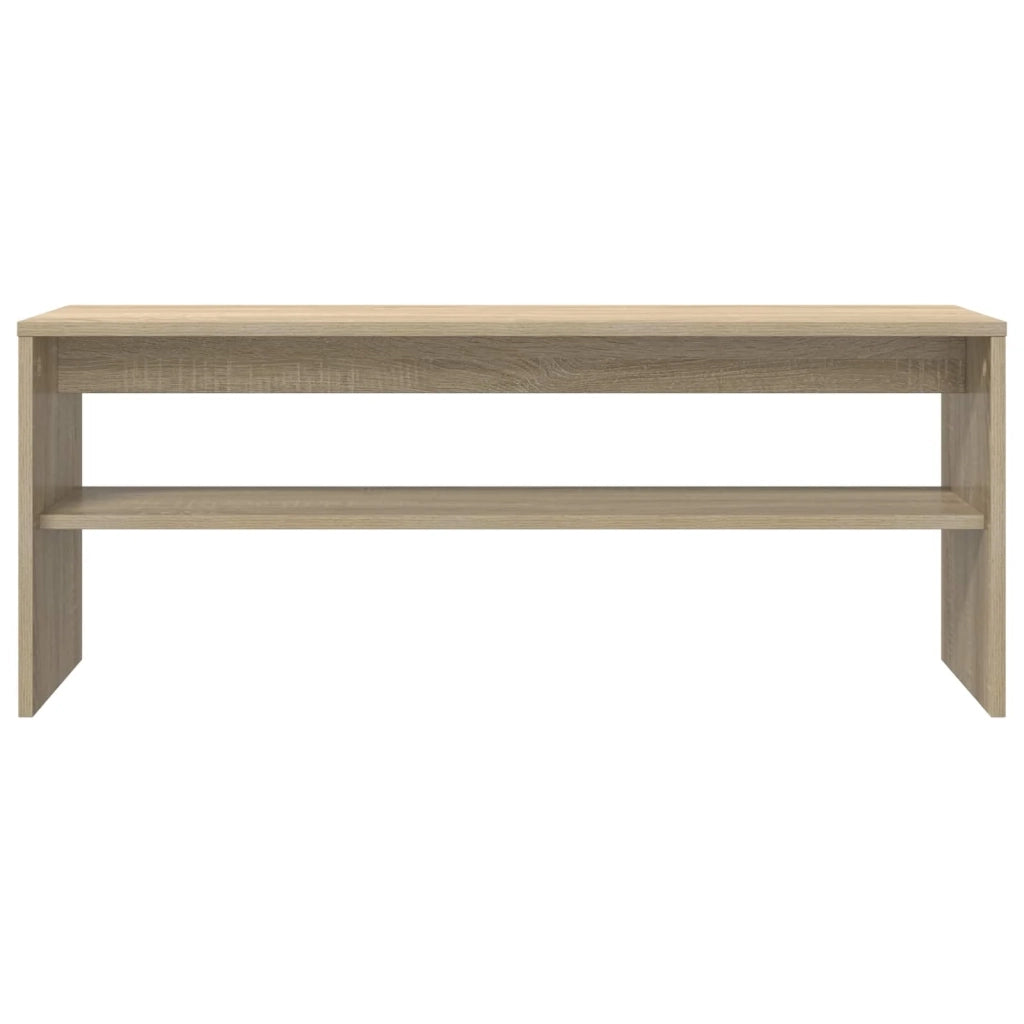 Mobile TV rettangolare moderno con pratici ripiani 100 x 30 x 40 cm in legno di rovere Sonoma 02_0058379