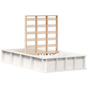 Letto singolo | Letto per adulti | Struttura del letto Bianco 100 x 200 cm Pino massello