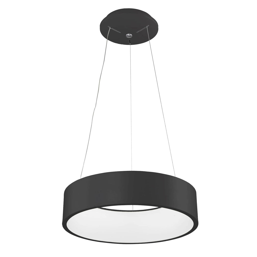 Lampada a sospensione Italux Chiara LED 32W nera Ø45,5