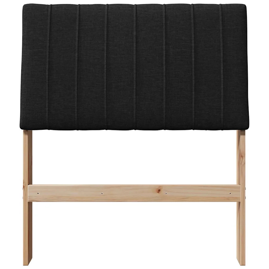Testiera | Testata imbottita Nero 80 cm Pino massello