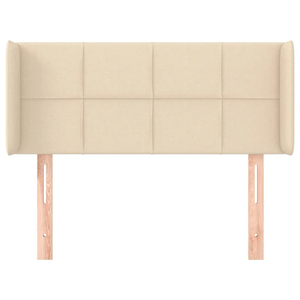 Testiera | Testata ad Orecchio Crema 83x16x78/88 cm in Tessuto