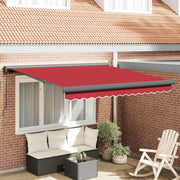 Tenda Retrattile Rosso 300 x 250 cm Tessuto e Metallo 3330155