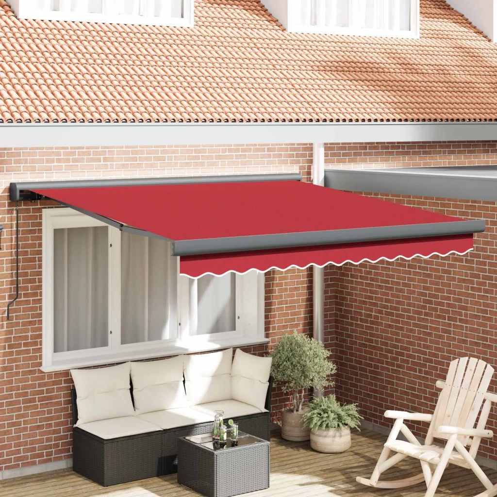 Tenda Retrattile Rosso 300 x 250 cm Tessuto e Metallo 3330155