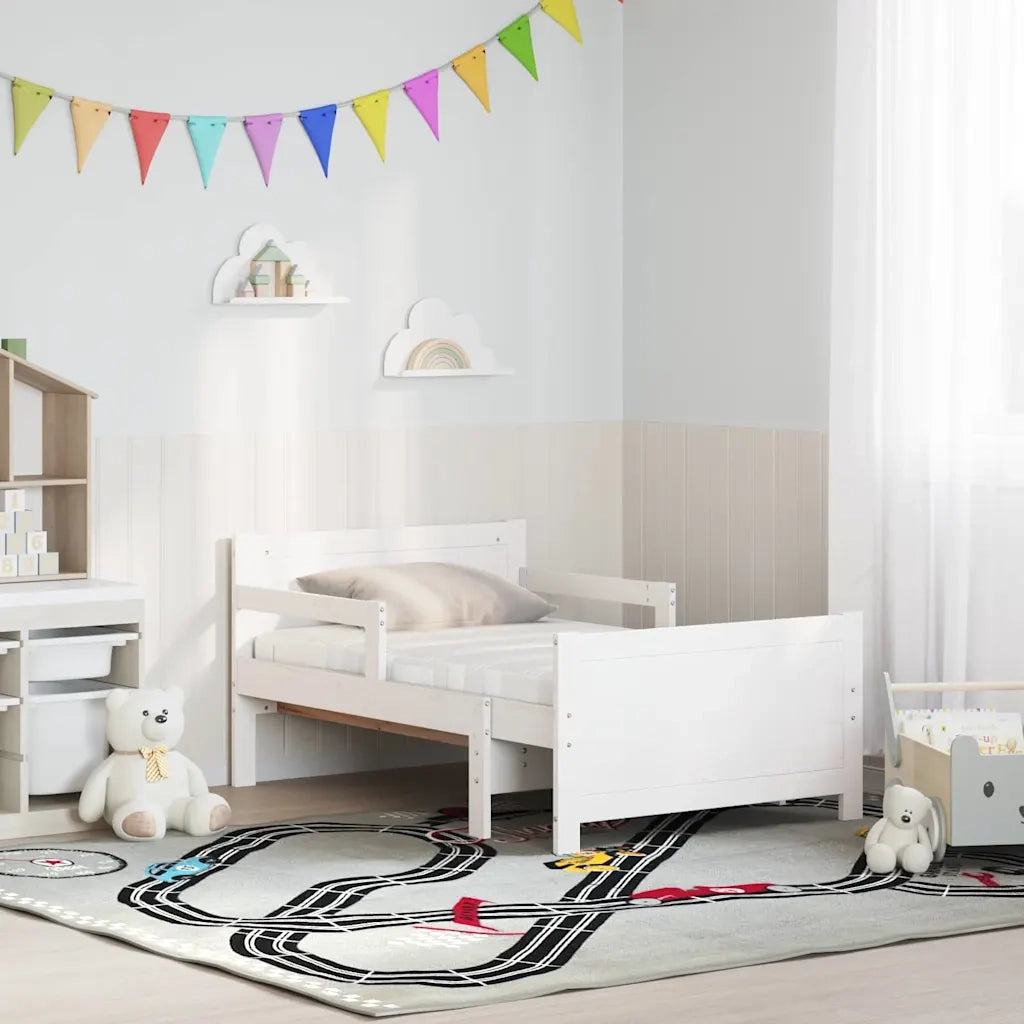 Letto singolo | Letto per adulti | Struttura letta con materasso estensibile Bianco 80 x 200 cm