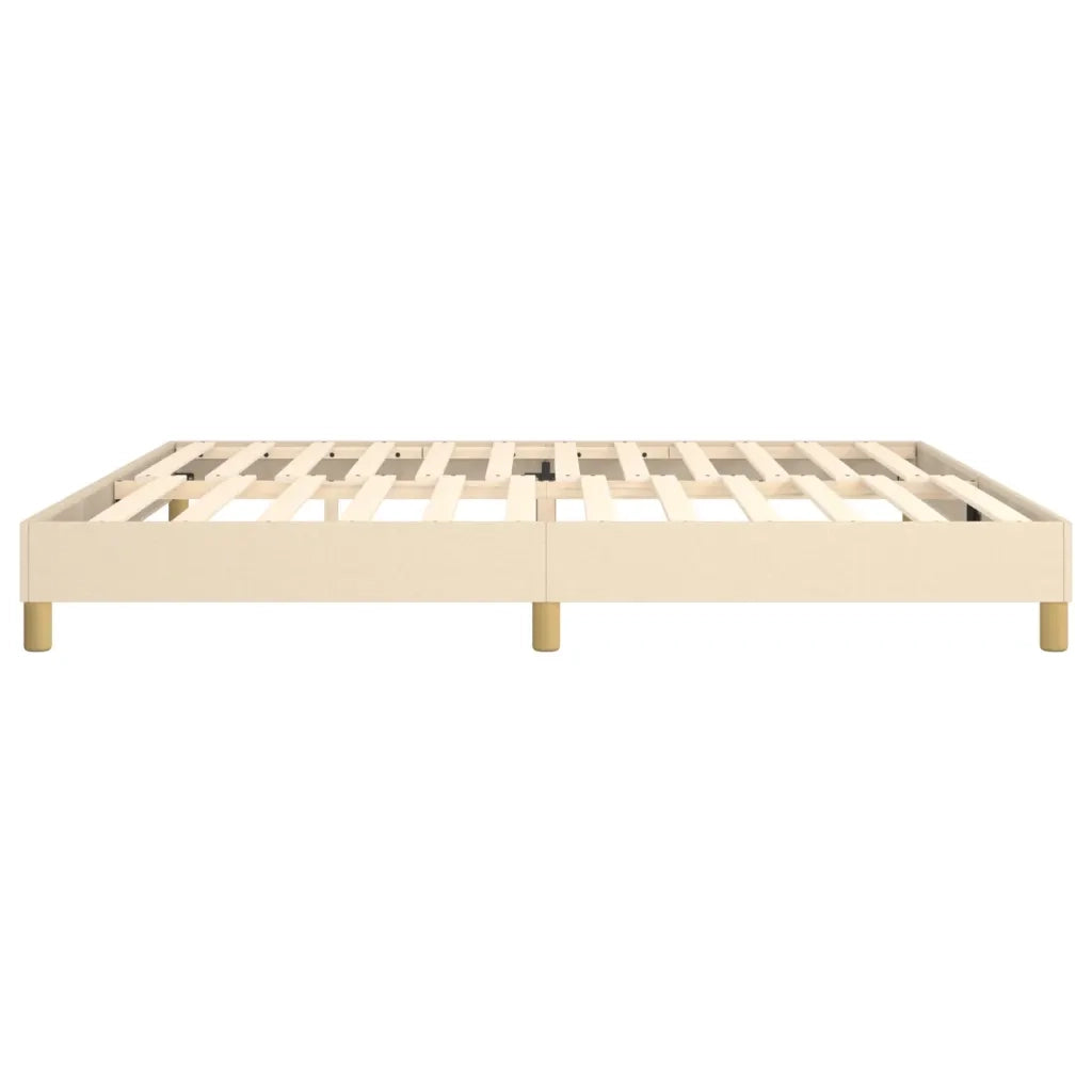 Letto matrimoniale | Letto per adulti | Struttura Letto a Rete a Molle Crema 200x200 cm in Tessuto
