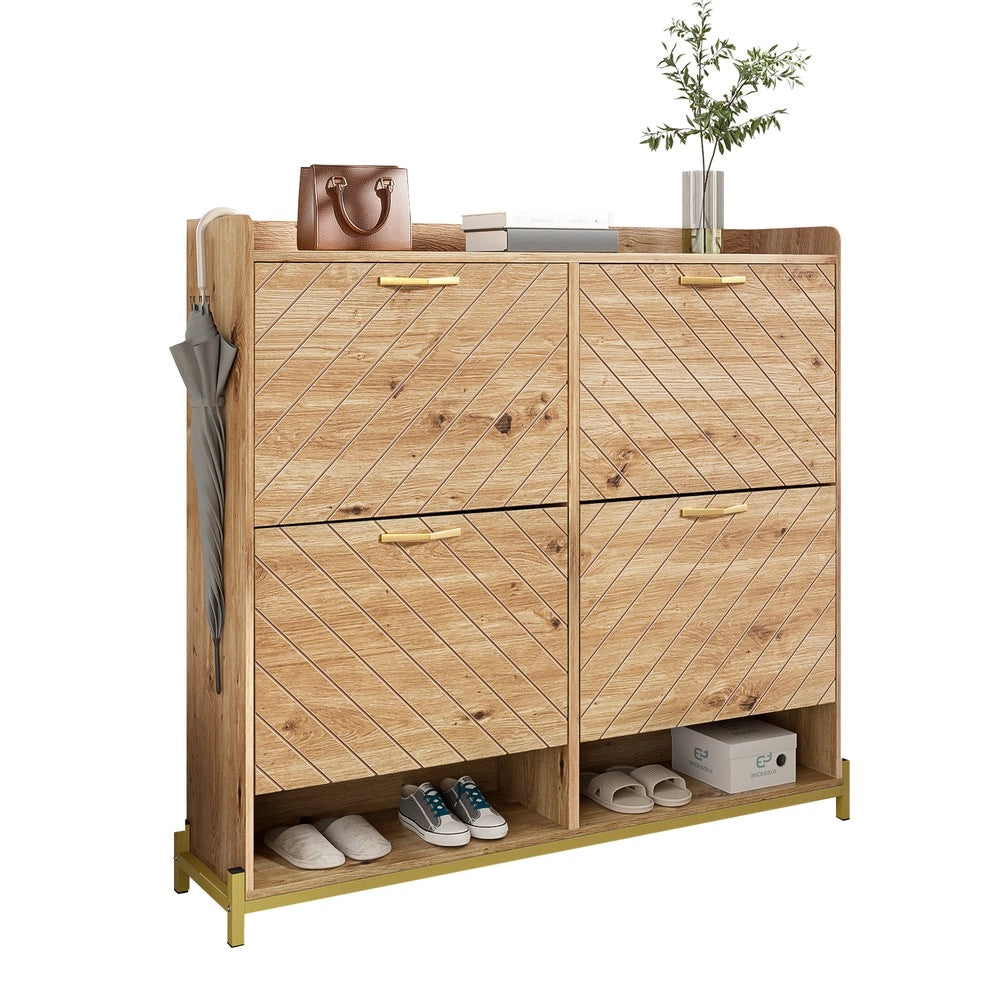 Scarpiera con Ante in Legno ¨C MINIMAL ¨C Portascarpe Salvaspazio per Ingresso e Corridoio