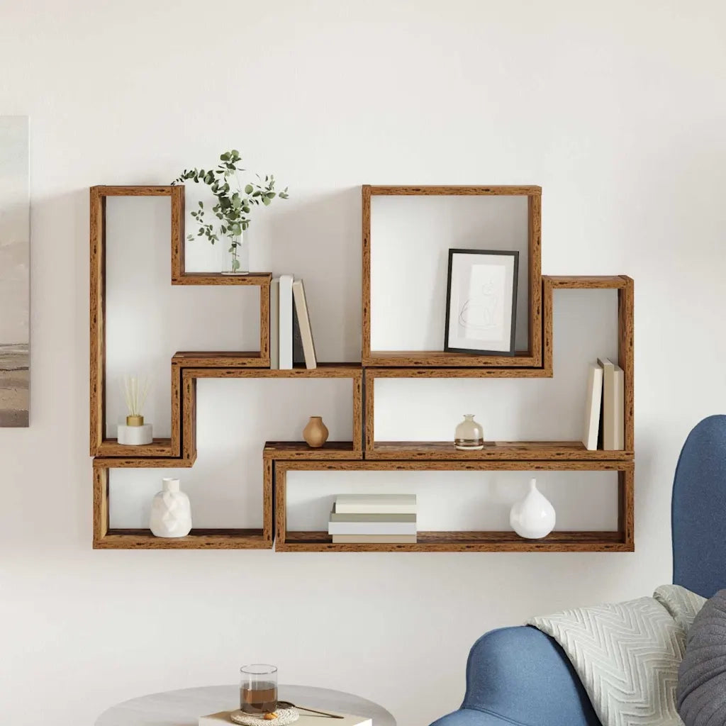 Cubo da Parete Legno vecchio 96 x 12 x 64 cm Legno multistrato 879639