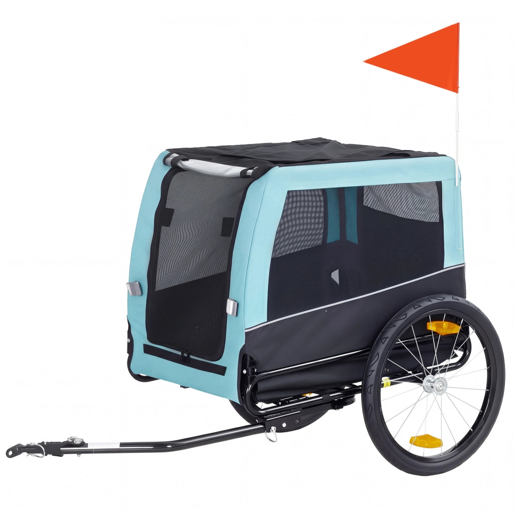 Trasportino per Cane Pieghevole per Bicicletta ¨C Zephmum ¨C Blu Chiaro 143x70x90 cm