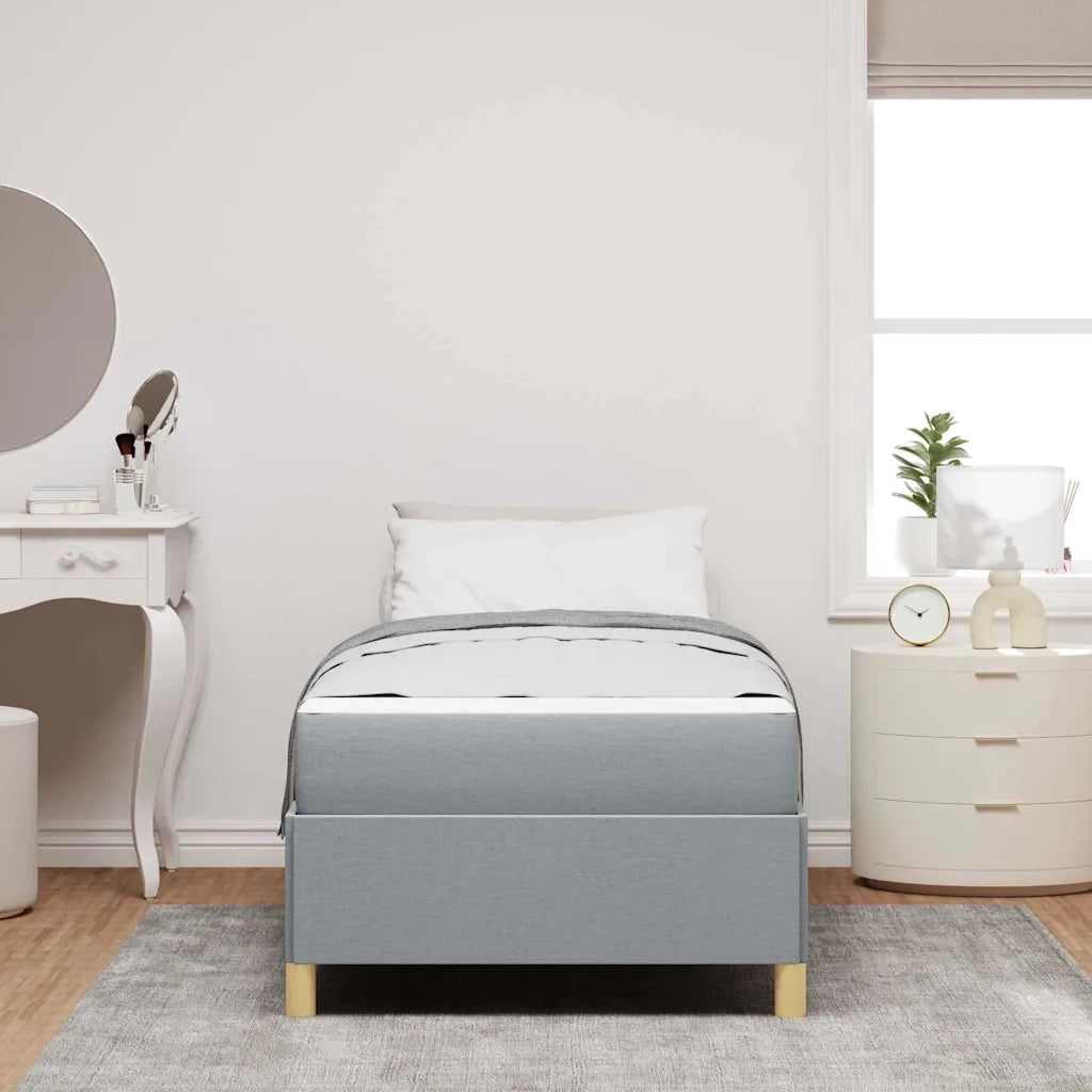 Struttura del letto Grigio chiaro 100 x 200 cm Tessuto 3398913