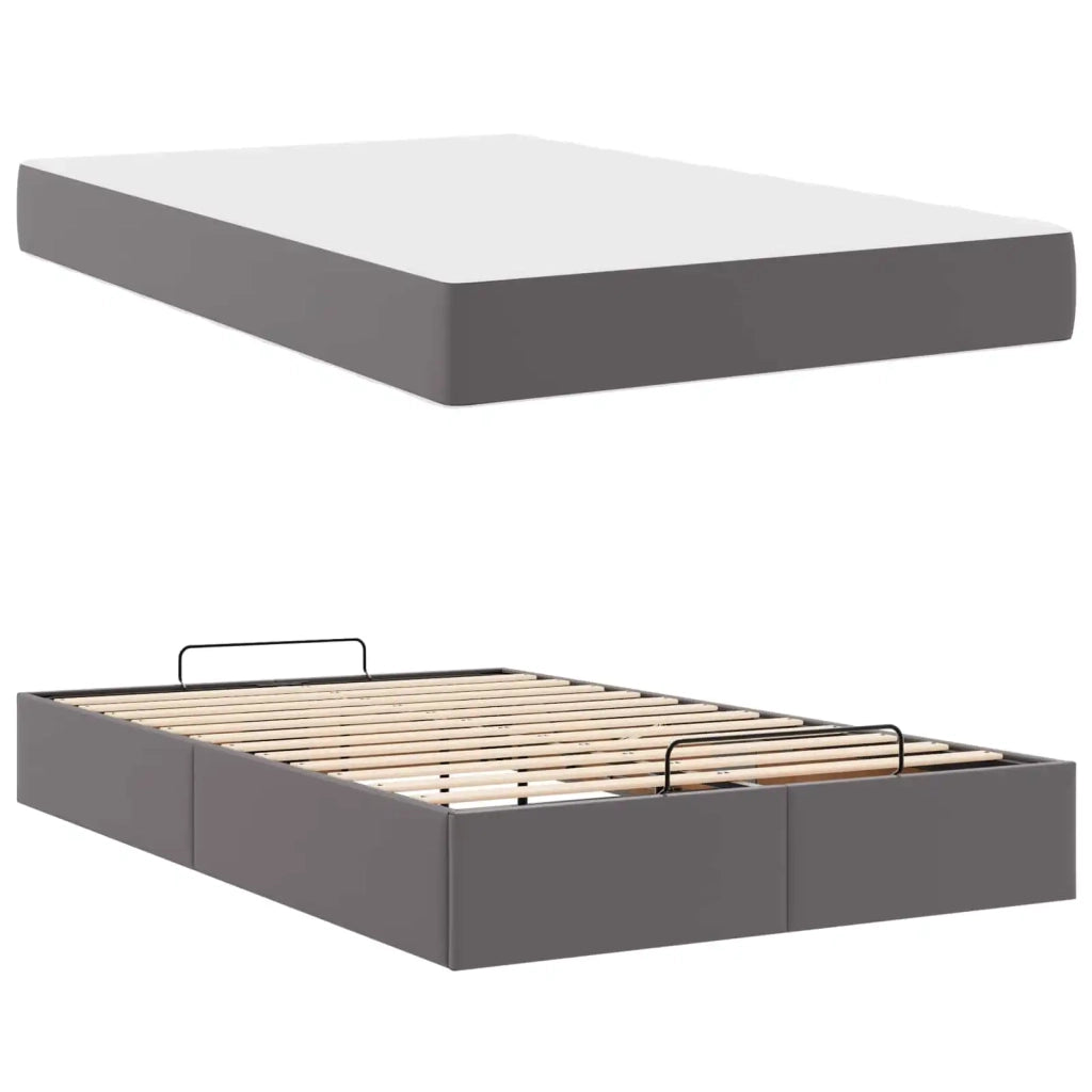 Struttura letto con materasso Altro 2 pcs Grigio PVC 3399423