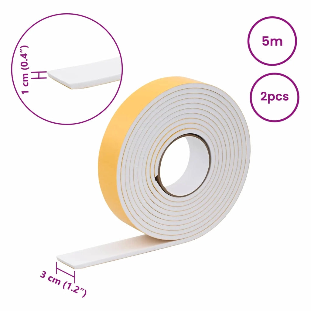 Nastro adesivo in schiuma 2 pcs Bianco 30mm x 5m Schiuma CR 42024149