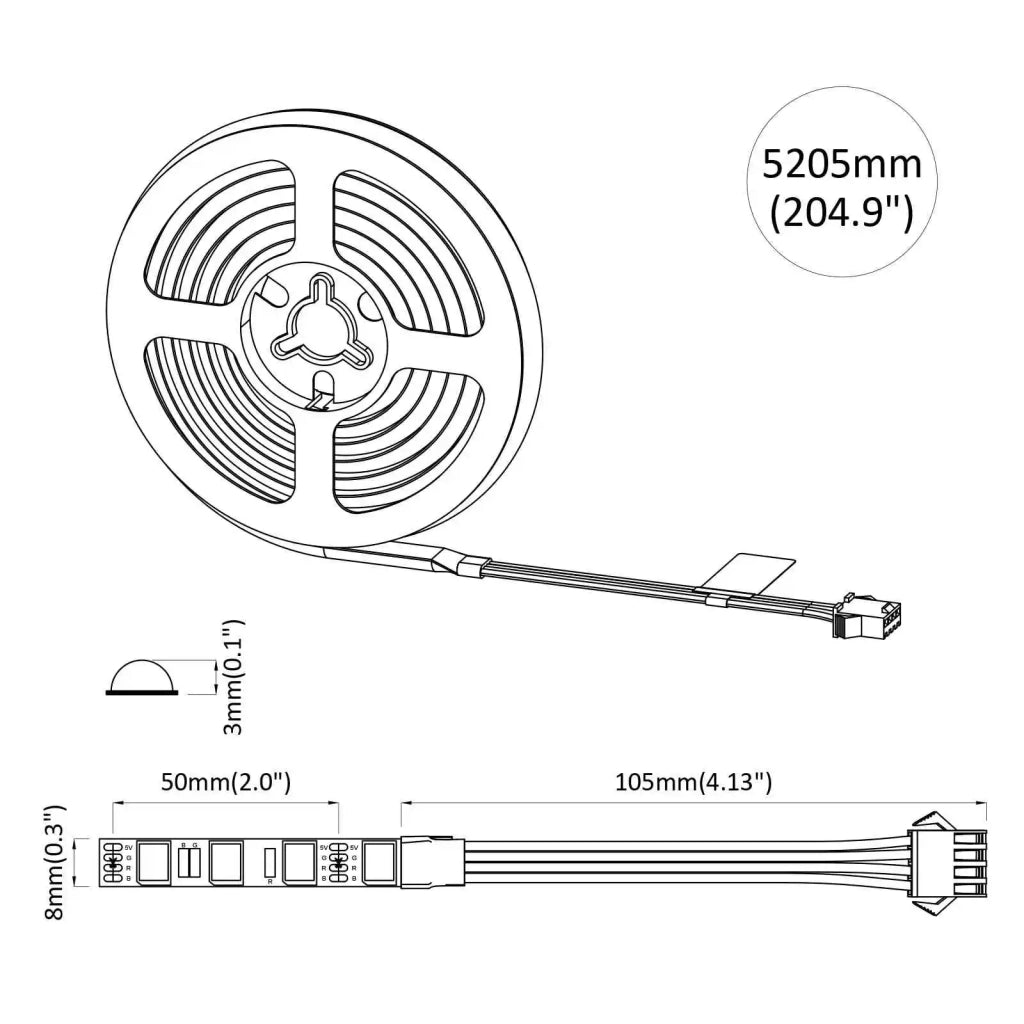Striscia LED 2 pz Nero e trasparente 5100 mm Rame e plastica CFW2330900
