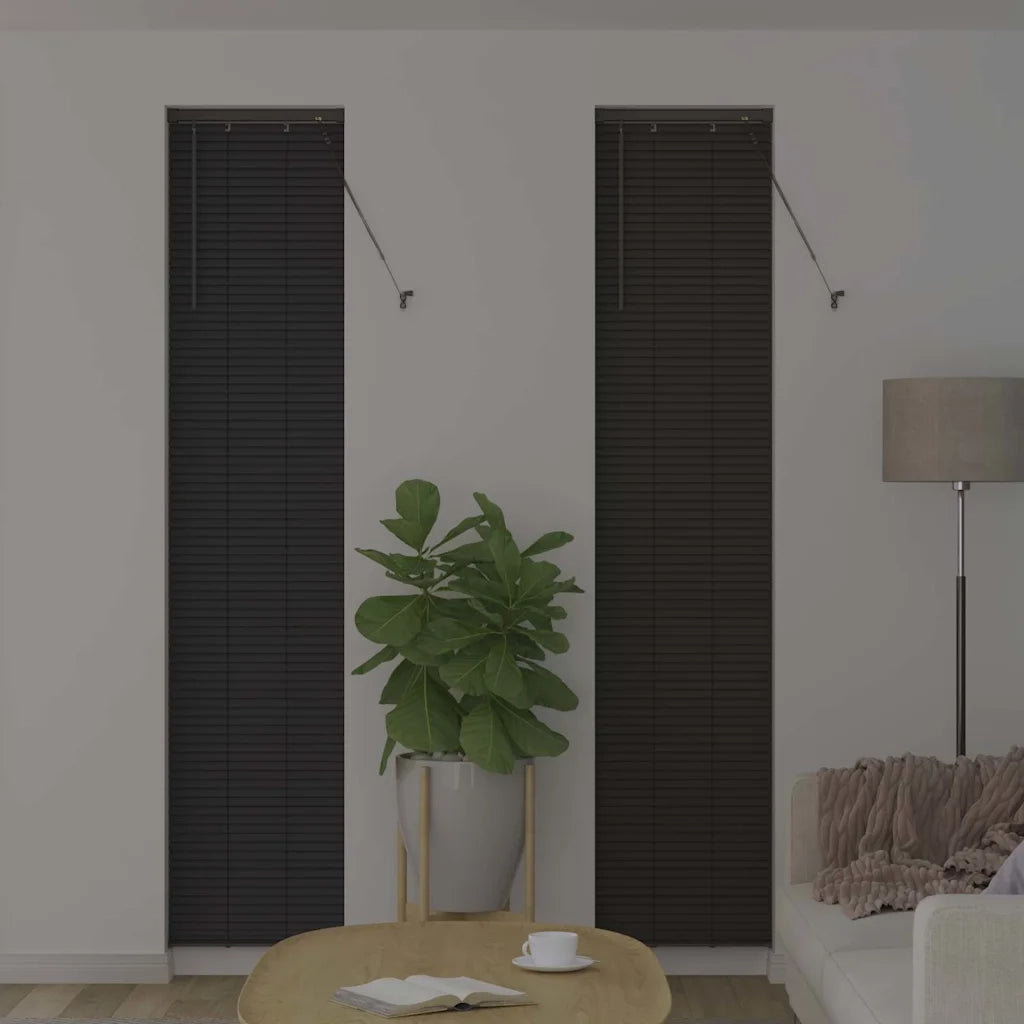 Tendaggi a Veneziana | Tenda a lamelle Grigio scuro 220 x 45 cm Alluminio