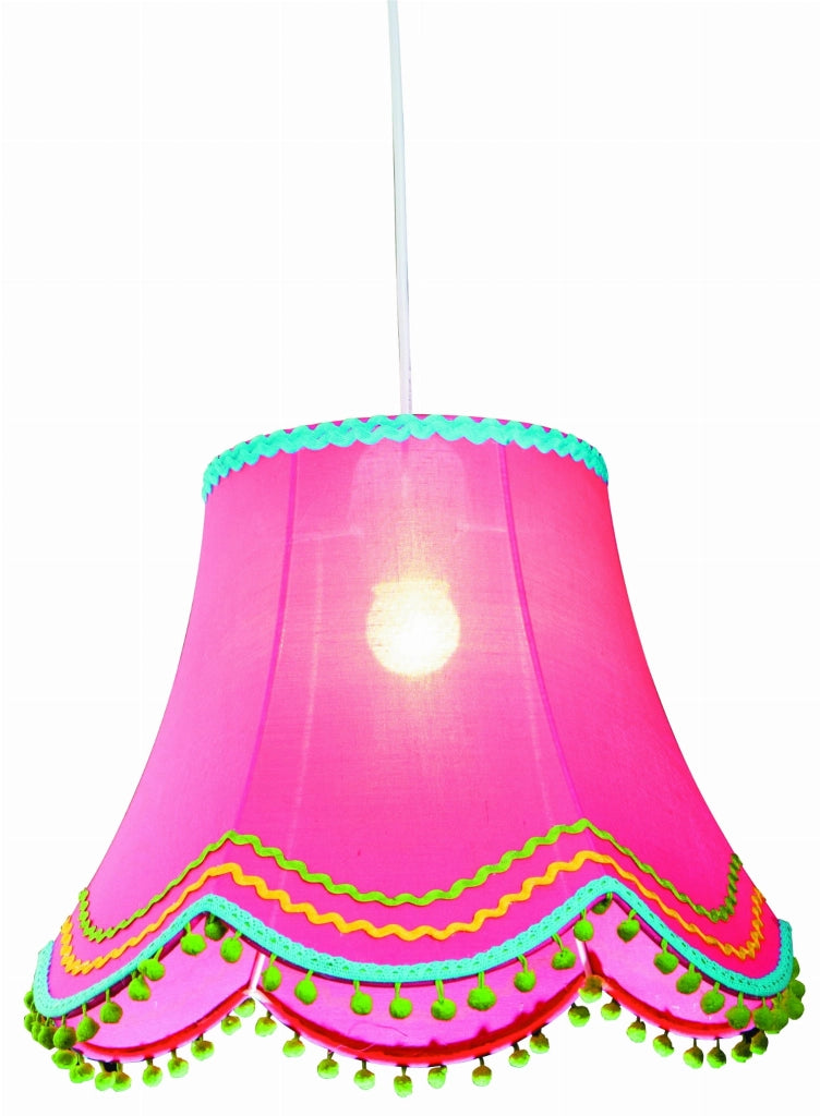 Candellux Arlekin lampada a sospensione rosa E27 Ø35 cm