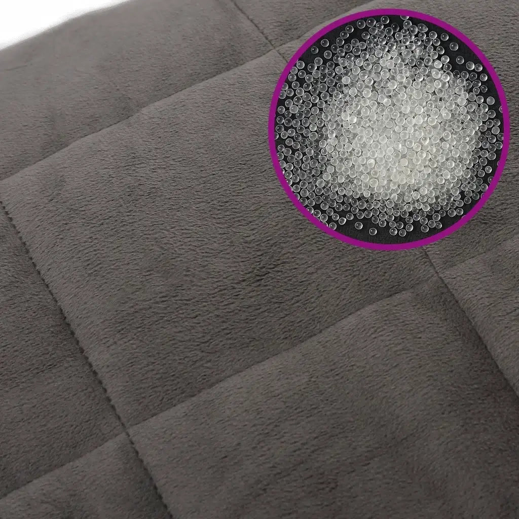 Coperta Ponderata con Copertura Grigio 200x225 cm 13 kg Tessuto 350835