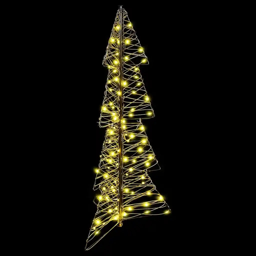 Albero di Natale con 100 LED Bianco caldo 120 cm Rattan 42019220