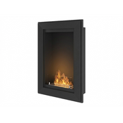 Caminetto a Bioetanolo Frame 550 SimpleFire da incasso con Vetro - Nero Opaco