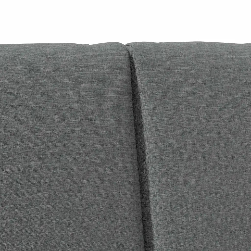 Testiera imbottita Grigio scuro 120 cm Pino massello 879295