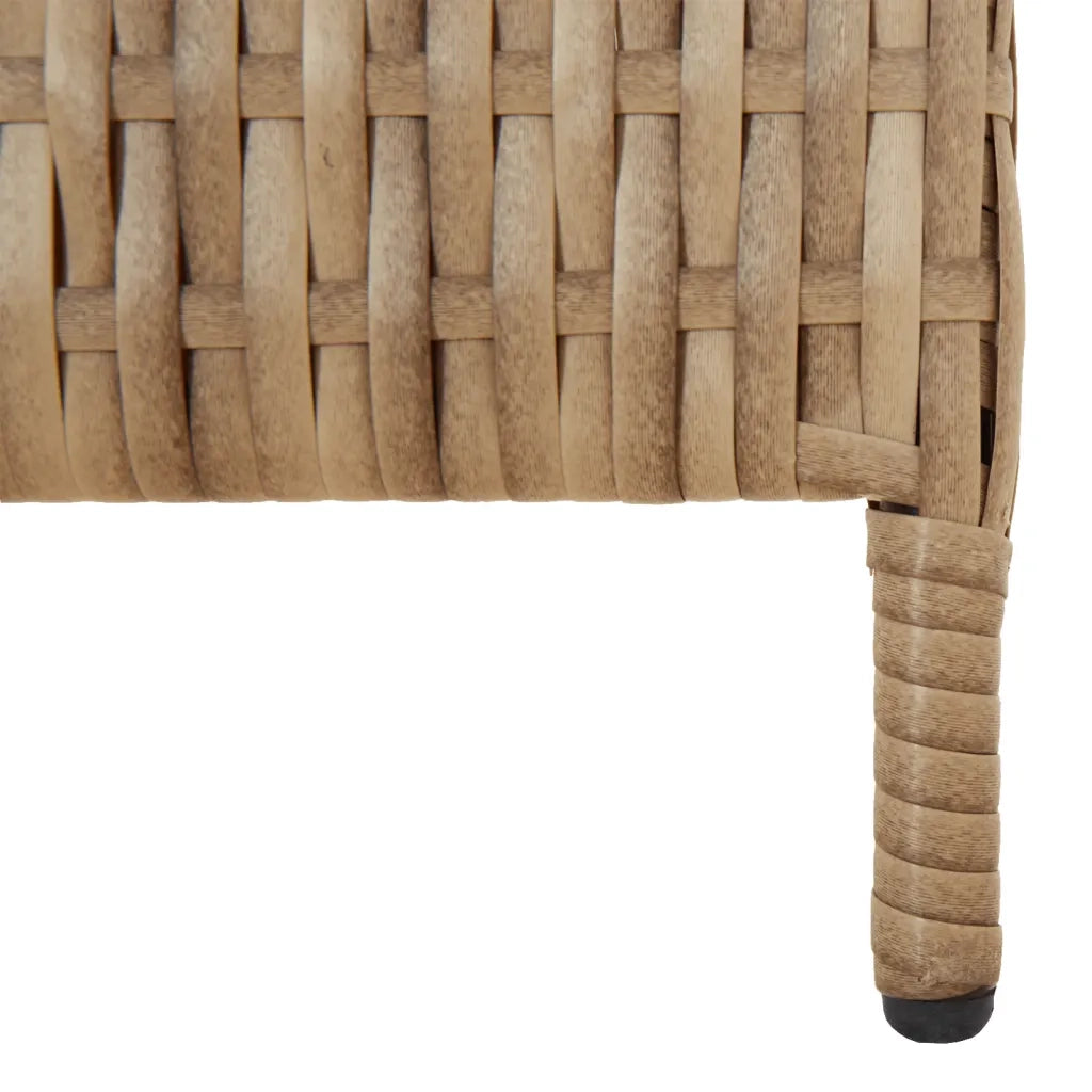 Divisorio per Ambienti a 5 Pannelli Beige in Polyrattan 365367