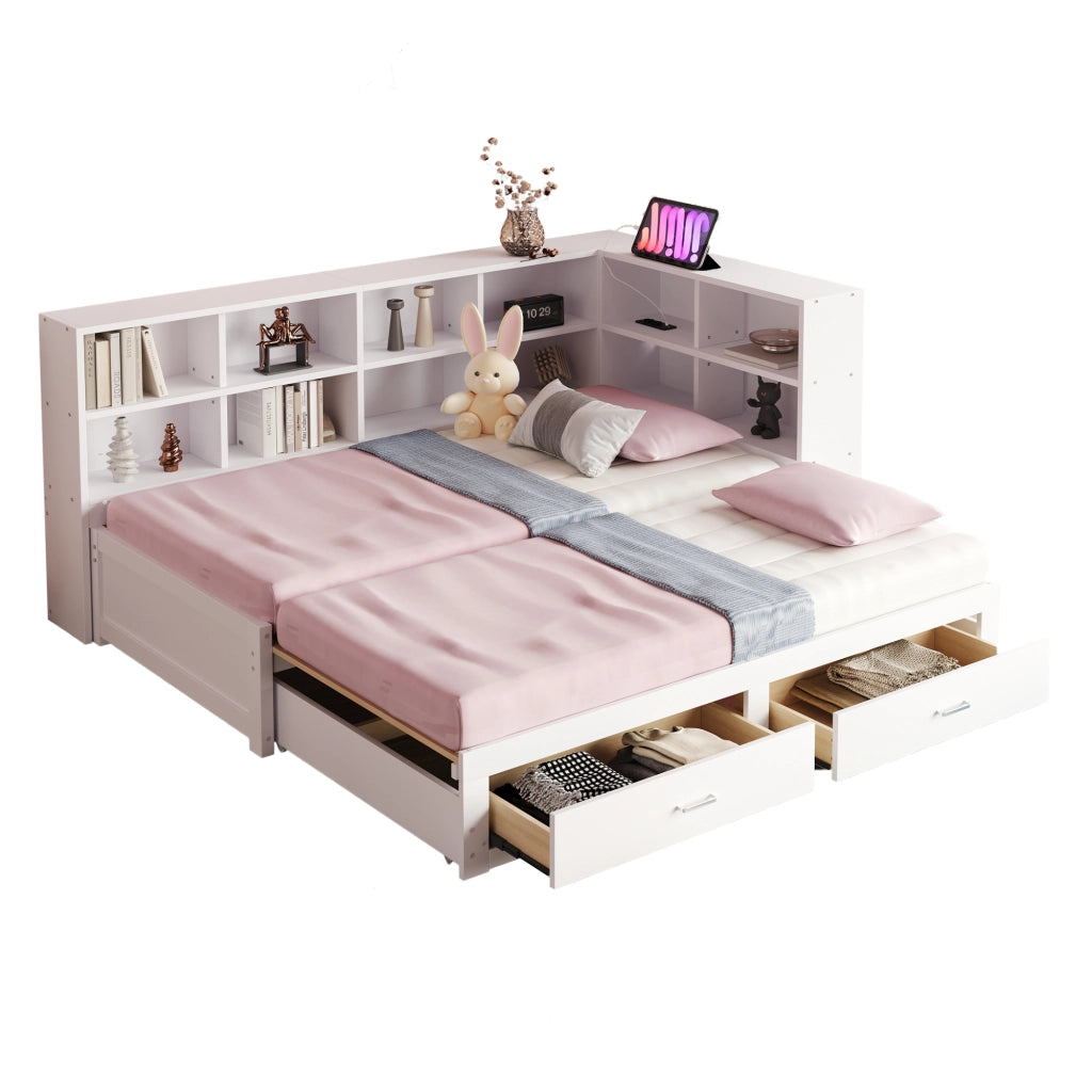 Divano letto con funzione letto massello in legno 180x190 cm