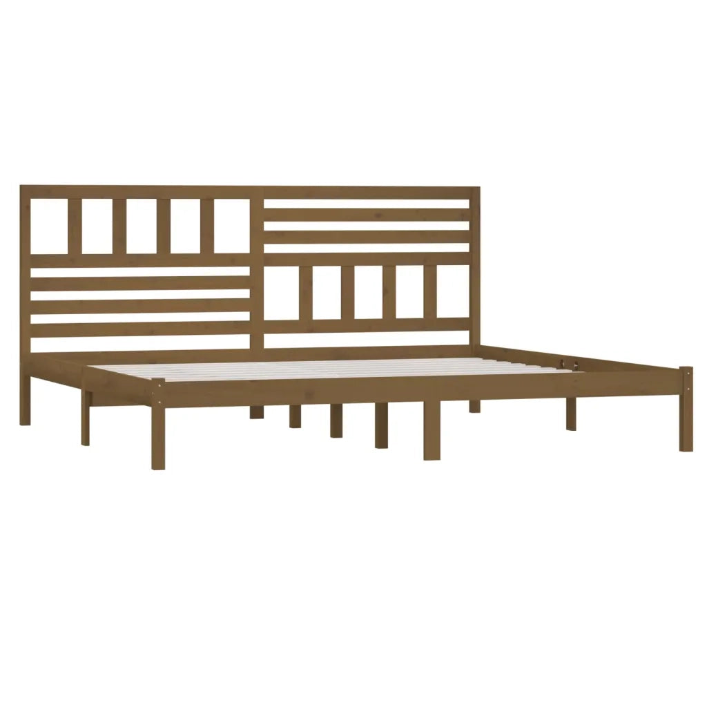 Giroletto senza Materasso-Struttura Letto Ambra in Legno di Pino 200x200 cm 110525