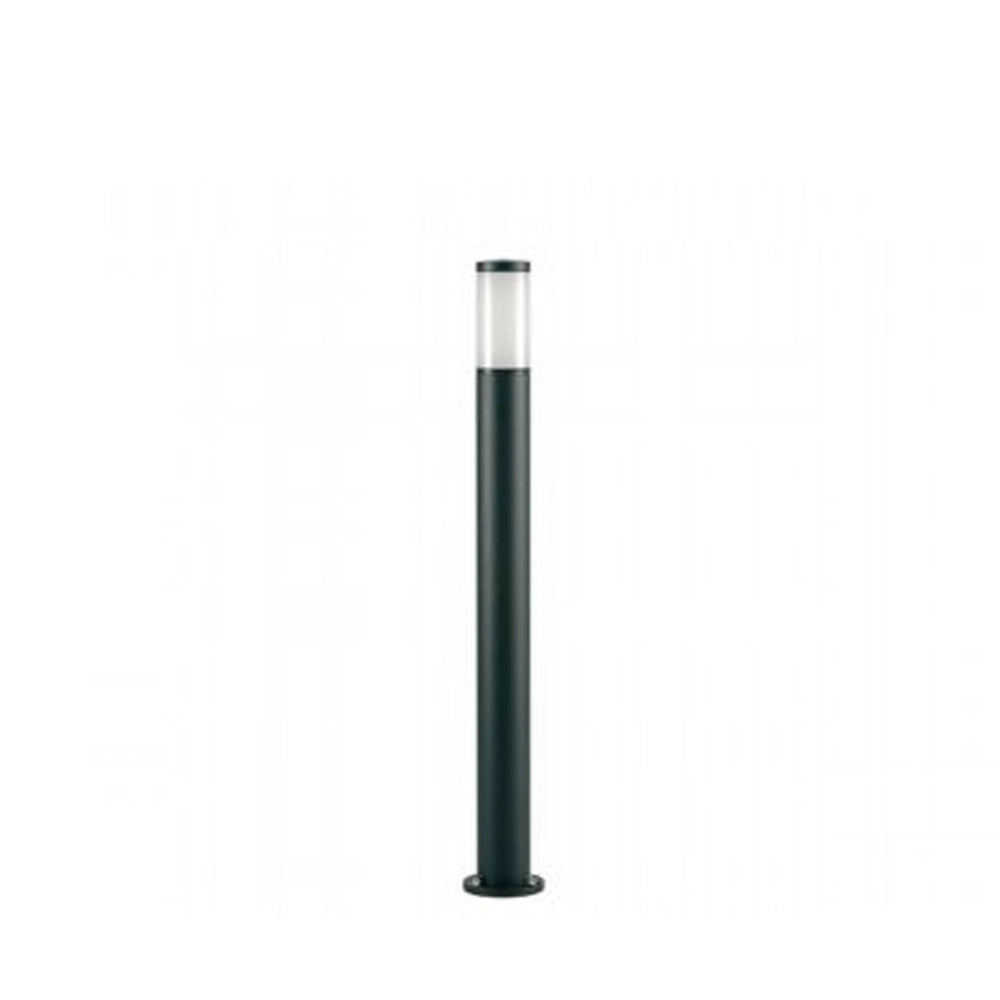 Palo Alto Esterno Moderno H100Cm Fidel Alluminio E Termoplastica Nero 1 Luce E27