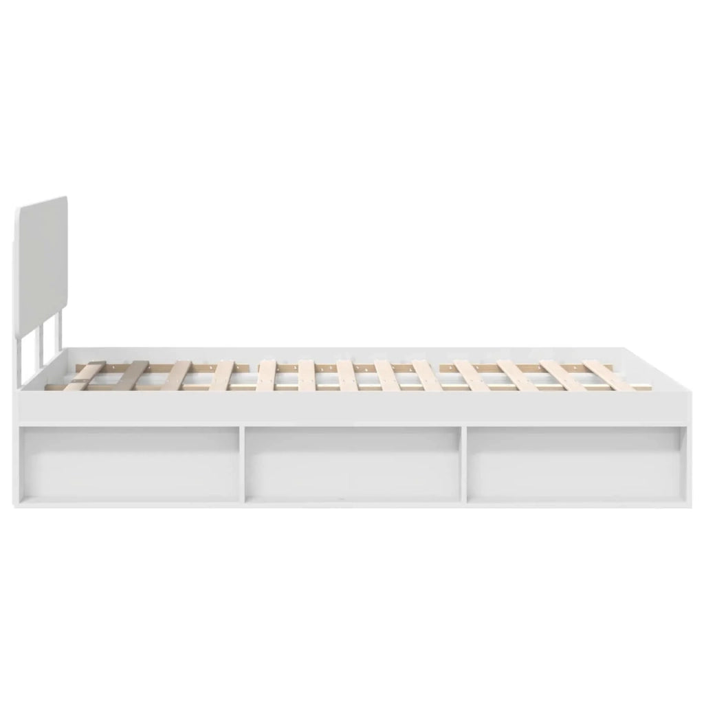 Struttura del letto-Giroletto-Rete del Letto Bianco 120 x 200 cm Pino massello 640402
