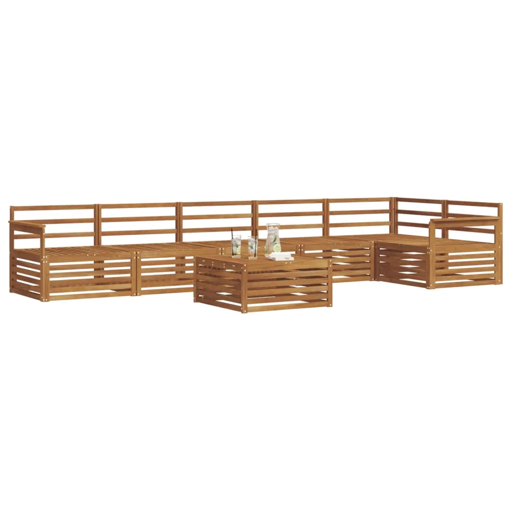 Set di divani da esterno 7 pcs Naturale 3373564
