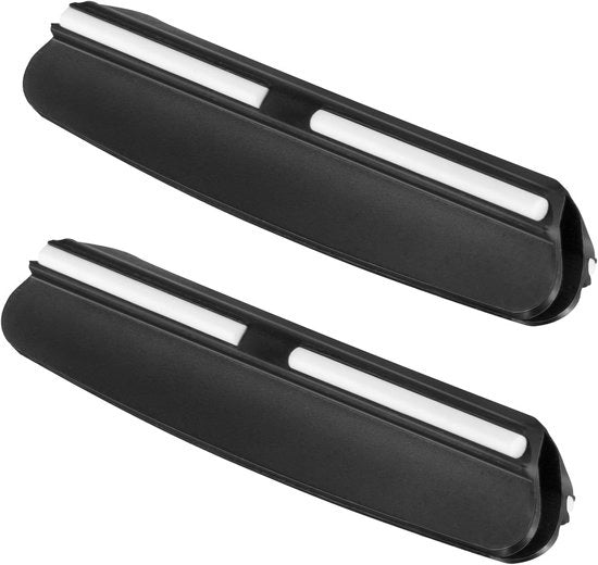 Supporto di guida angolare per affilare coltelli - aiuto per la pietra di affilatura - utensili da cucina - 2 pezzi - nero - polipropilene - aiuto per affilatura