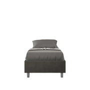 Letto Singolo Sommier 80x210 cm con Rete Azelia Grigio