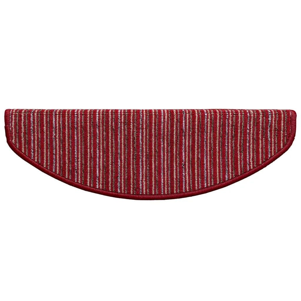 Tappetini per scale autoadesivi 15 pz | Gradini per Scale Rosso 65 x 21 x 4 cm