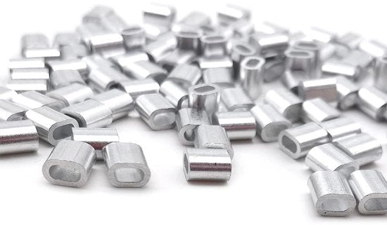 Persini in Alluminio - Clip per Cavi - 100 Pezzi
