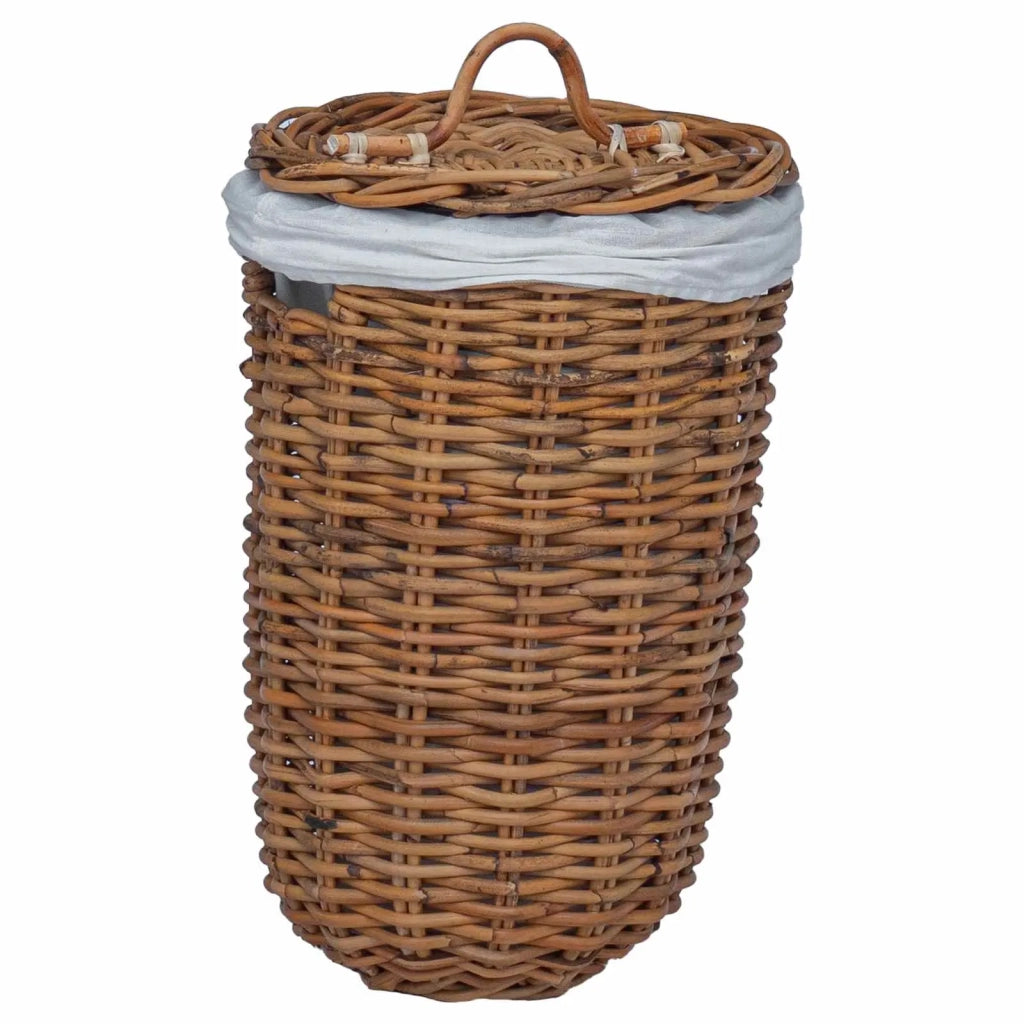 Cesto per Lavanderia 2 pcs Marrone Rattan Kubu 42020974
