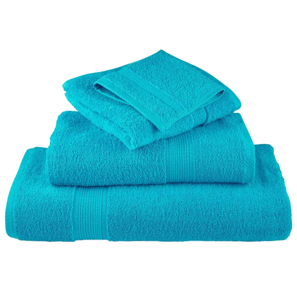 Asciugamani Premium SOLUND 4 pz Turchese 30x30 cm 600 g/m² 137444