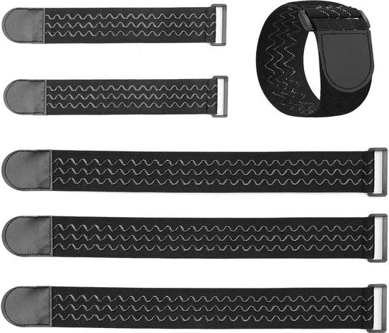 Cinture antiscivolo 6 pezzi elastiche Velcro per attività sportive - confezione in scatola.