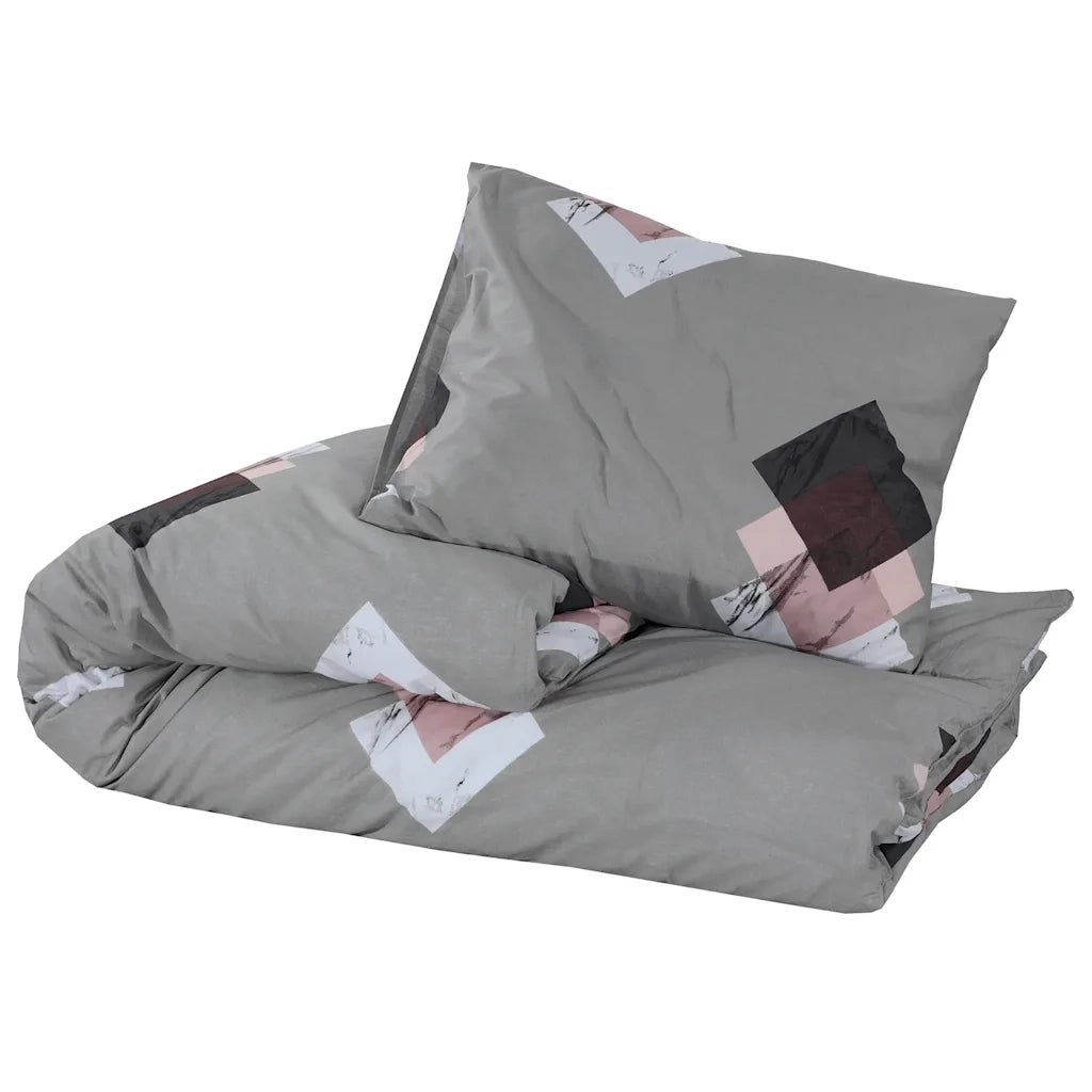 Set Copripiumino Grigio 140x200 cm in Cotone CFW1661857