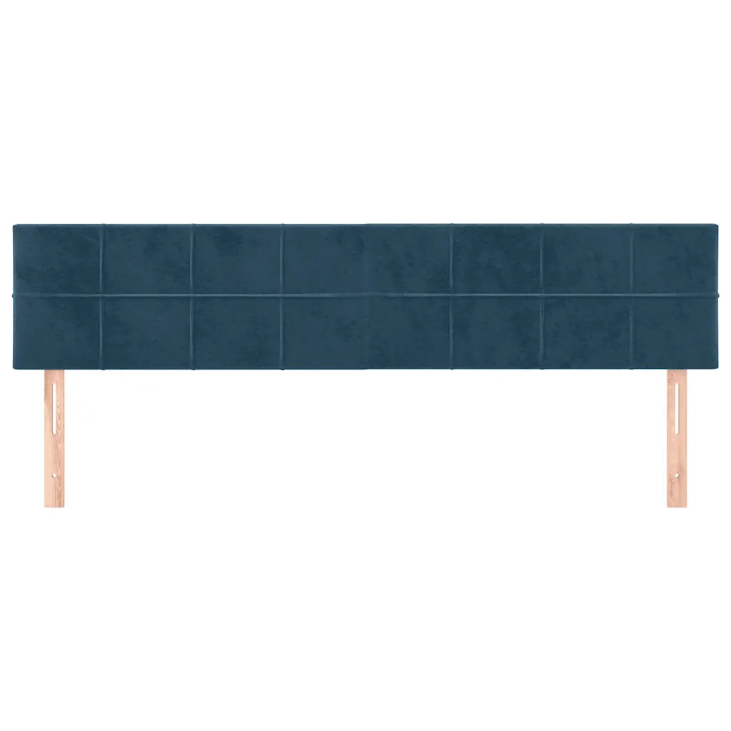 Testiera | Testata Blu Scuro 200x5x78/88 cm in Velluto