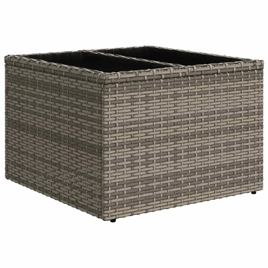 Set Divano da Giardino 7 pcs Grigio e Blu Navy polyrattan 3353934