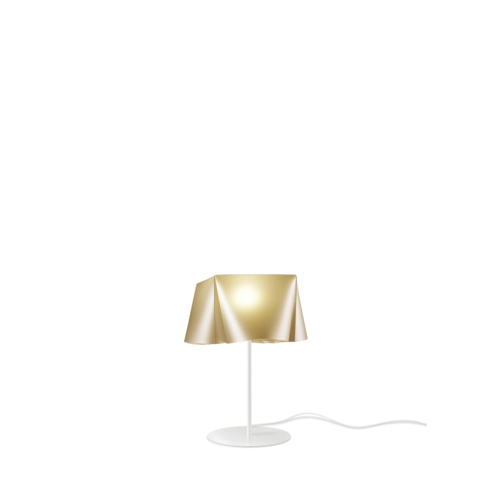 Lampada Da Scrivania Moderna Wanda Polilux ® New Gold E Metallo 1 Luce E14