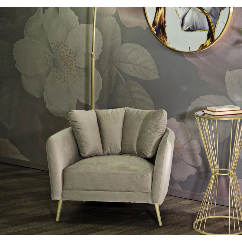 Poltrona Kiev Grigia cm 88x77x74