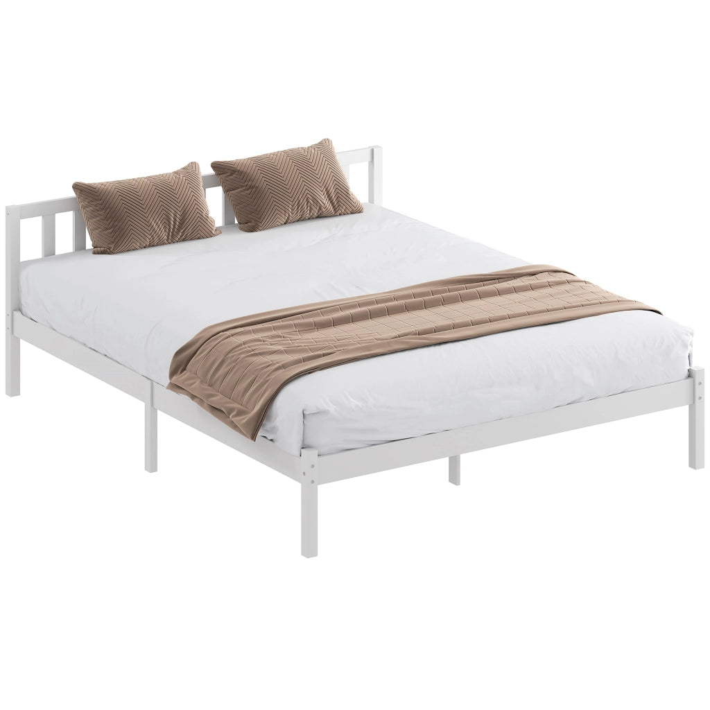 Letto singolo in legno massello ¨C Xylo ¨C 160x200 cm con testiera e rete a doghe