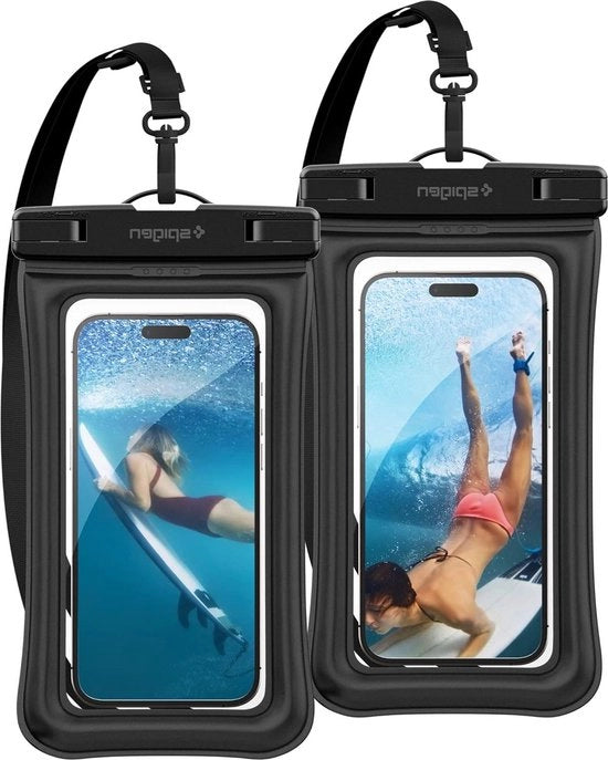 Hoes impermeabile per smartphone - Aquaproof - Galleggiante - IPX8 - Sottoacqua - Compatibile con iPhone Galaxy Xiaomi Google - Dispositivi mobili - Galleggiante Nero.