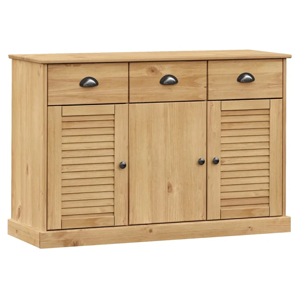 Credenza | Madia | Buffet da pranzo | Armadio da pranzo con Cassetti VIGO 113x40x75 cm Legno Massello di Pino
