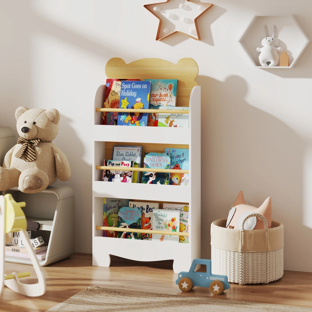 Libreria bambini 3 ripiani legno naturale ¨C Xylo ¨C cameretta stoccaggio libri
